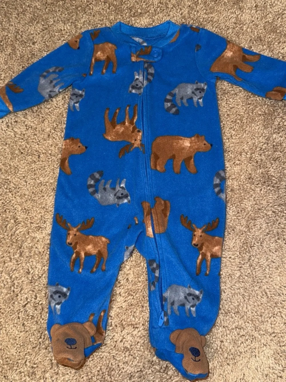 Kids Footed One-Piece Pajama - Animal Print